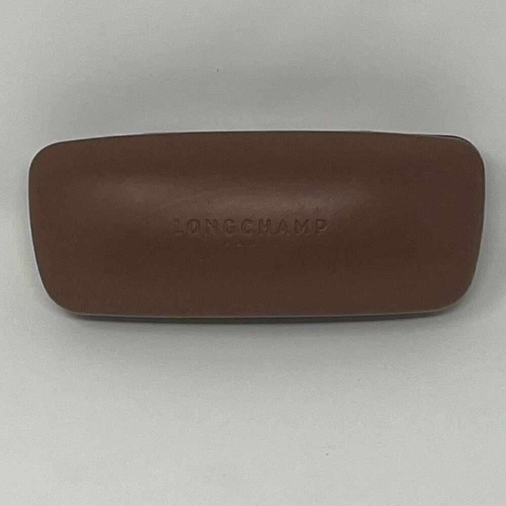 Longchamp glasses case brown leather